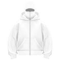 thumbnail image 4 of Unisex Women's Full Zip Hooded Casual Double Hood Long Sleeve Warm Hooded Sweatshirt, 4 of 9