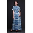 thumbnail image 4 of Bimba Rayon Print Shibori Womens Printed Side Slit SummerÂ&nbsp;DressÂ&nbsp;Long Maxi Gown-Large, 4 of 6