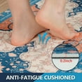 thumbnail image 2 of Boho Kitchen Rug Sets 2 Piece Farmhouse Kitchen Rugs and Mats Non Skid Washable Anti Fatigue Kitchen Mats for Floor Comfort Standing Mat Runner, 17'''' x 47'''' + 17'''' x 30'''', Blue, 2 of 6