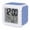 Blue, Navy, Cobalt, White, variant on Purple Plaid Digital Alarm Clock for Bedrooms, Smart LED Alarm Clock with 7 Color Changing Night Light, White Stripes Modern Grids Geometric Silent Wake Up Clocks for Sleep Study Cooking 3.2"x3.2"