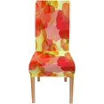 thumbnail image 6 of Chair Covers for Dining Chairs Set of 4 Red Flowers on The Yellow Chair Covers Kitchen Chair Covers for Dining Room Hotel Kitchen, 6 of 6