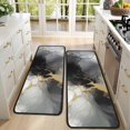 thumbnail image 4 of Kitchen Rugs Sets Of 2,Gray Black Gold Marble Pattern Anti Fatigue Kitchen Mat Rugs Non Slip Washable,Decorative Kitchen Floor Mats for Kitchen,Sink,Laundry,17"x47"+17"x47", 4 of 5