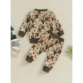 thumbnail image 4 of Wassery Western Baby Girls 2 Piece Outfit Horse Print Long Sleeve Sweatshirt and Elastic Pants Set Infant Cowgirls Fall Winter Clothes, 4 of 9