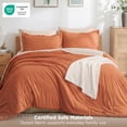 thumbnail image 4 of U by Bedsure Twin Comforter Set Burnt Orange, 5 Pieces Reversible Bed in a Bag, Boho Lightweight Dorm Bedding Set, Contrasting Design, 4 of 8