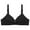 Black, variant on Women's Bamboo Charcoal Bra Thin Mold Cup Breathable Lingerie, Smooth T Shirt Underwear, Side Support Smoothing Vest, Perforated Cooling Daily Top, Sweat Wicking Comfort