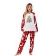 thumbnail image 2 of Mifsaly Matching Christmas Pajamas for Family Loose Pjs 2 Piece Homewear Sets Xmas Tree Print Long Sleeve Pullover Sleepwear Baggy Wide Leg Plaid Pants 2025 Holiday Festival Loungewear Funny Gifts, 2 of 7