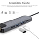 thumbnail image 3 of Ethernet 5-In-1 USB C HUB Tipo-C Estacia de Acoplamiento Multiport Adaptador Con 4K HD RJ45 Ethernet USB 3.0 PD PD de Carga Compatible Con MateBook, 3 of 6