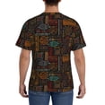 thumbnail image 3 of Vsdgher Polynesian Turtles Print Men's Dry Fit Mesh Athletic Shirts Moisture Wicking Tennis T-Shirt Tops, 3 of 9
