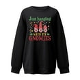 thumbnail image 4 of Ruimatai Mode Femmes Casual Noël Imprimé Col Rond Manches Longues Sweat-Shirt Tops Blouse, 4 of 4