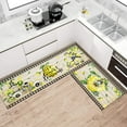 thumbnail image 6 of Yellow Lemon Kitchen Rug Mat Spring Summer Kitchen Rugs Sets of 2 Washable Non-Slip Kitchen Floor Mats for in Front of Sink Lemon Kitchen Decor, 6 of 6
