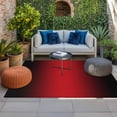 thumbnail image 2 of Black Red Ombre Outdoor Rug for Patio/Deck/Porch, Non-Slip Large Area Rug 4 x 6 Ft, Modern Art Abstract Aesthetics Indoor Outdoor Rugs Washable Area Rugs, Reversible Camping Rug Carpet Runner, 2 of 8