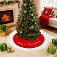 thumbnail image 6 of NWOKYZGH 30 Inch Christmas Tree Skirt Soft Plush Tree Mat Thick Red Velvet and White Plush Tree Skirts Christmas Decorations Fluffy Tree Skirts Xmas Holiday Party Indoor Decorations, 6 of 6