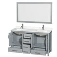 thumbnail image 3 of Wyndham Collection WCS141460DWHWQUNSM58 Sheffield 60" Free Standing Double Basin Vanity, 3 of 7