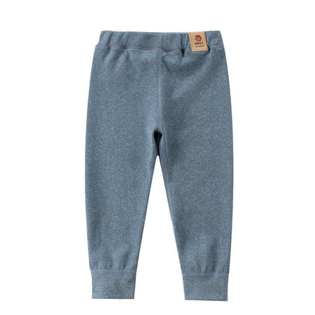 

Nrmvnmi Toddler Girls Boys Warm Pants Leggings Solid Color High Waist Elasticity Ankle Length Autumn Pants Warm And Comfortable Autumn New Arrivals Suitable For Daily Life