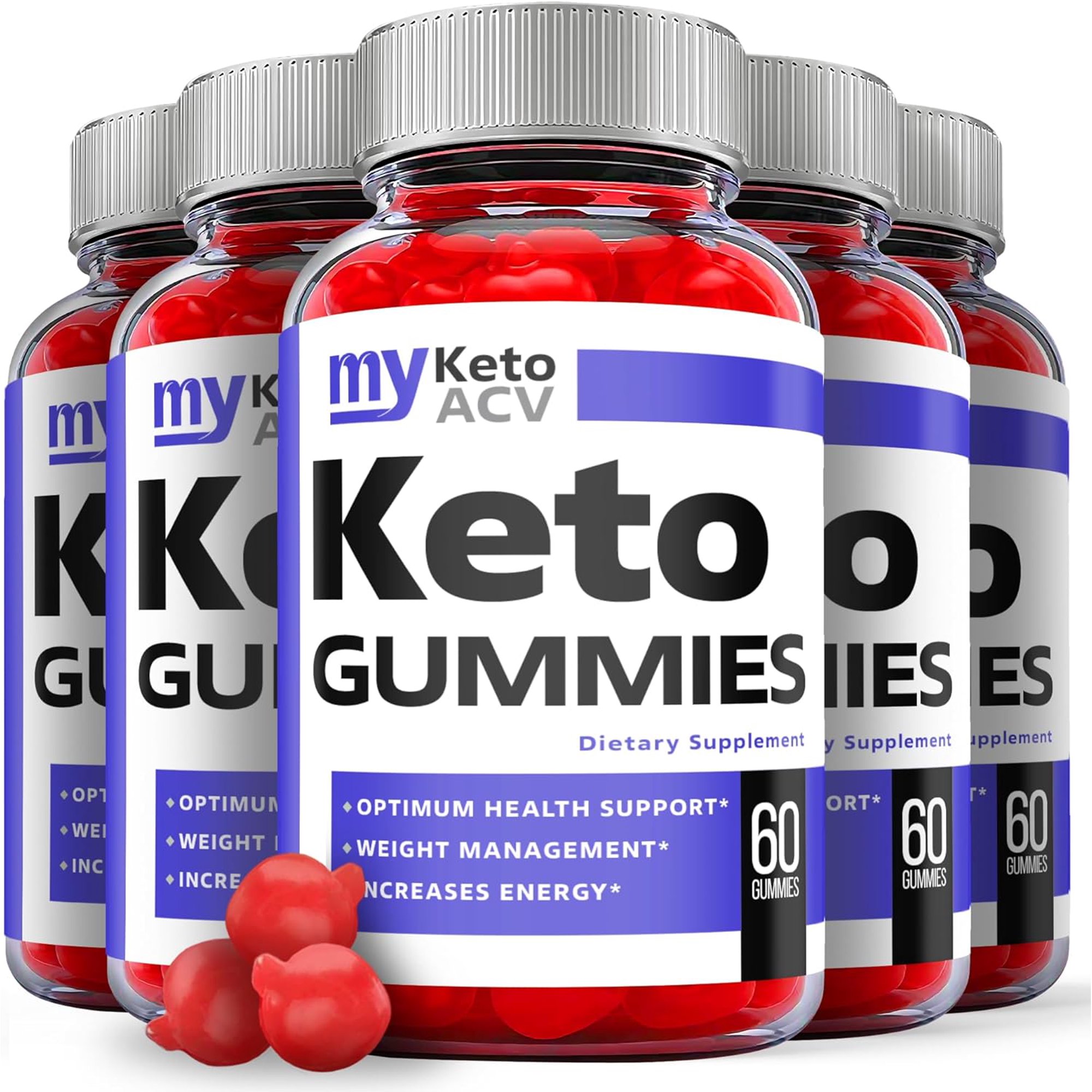 (5 Pack) My Keto ACV Gummies - Apple Cider Vinegar Supplement for Weight Loss - Energy & Focus Boosting Dietary Supplements for Weight Management & Metabolism - Fat Burn - 300 Gummies