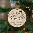 thumbnail image 4 of Personalized Best Boss Lady Ever Ceramic Ornament, Santa's Favorite Boss Lady Ornament Christmas 2025 Gifts for Mom Auntie Women Boss Leader, Custom Text & Year Name Boss Lady Xmas Ceramic Ornament, 4 of 6