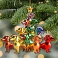 thumbnail image 6 of Dachshund Christmas Ornament,Christmas Tree Dachshund Pendants,2D Acrylic Cute Sausage Dog Tree Decoration Car Interior Hanging Ornament Crafts Dog Lover Gift(B), 6 of 9