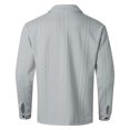 thumbnail image 5 of Veste Décontractée pour Hommes Manches Longues Cardigan Uni Chandail en Molleton Manteau Cargo de Vacances Extérieur Confortable Léger, 5 of 5