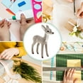 thumbnail image 3 of Miniature Small Deer Doll Figurine Kids Children Toy Ornament Home Party Decor Gray, 3 of 10