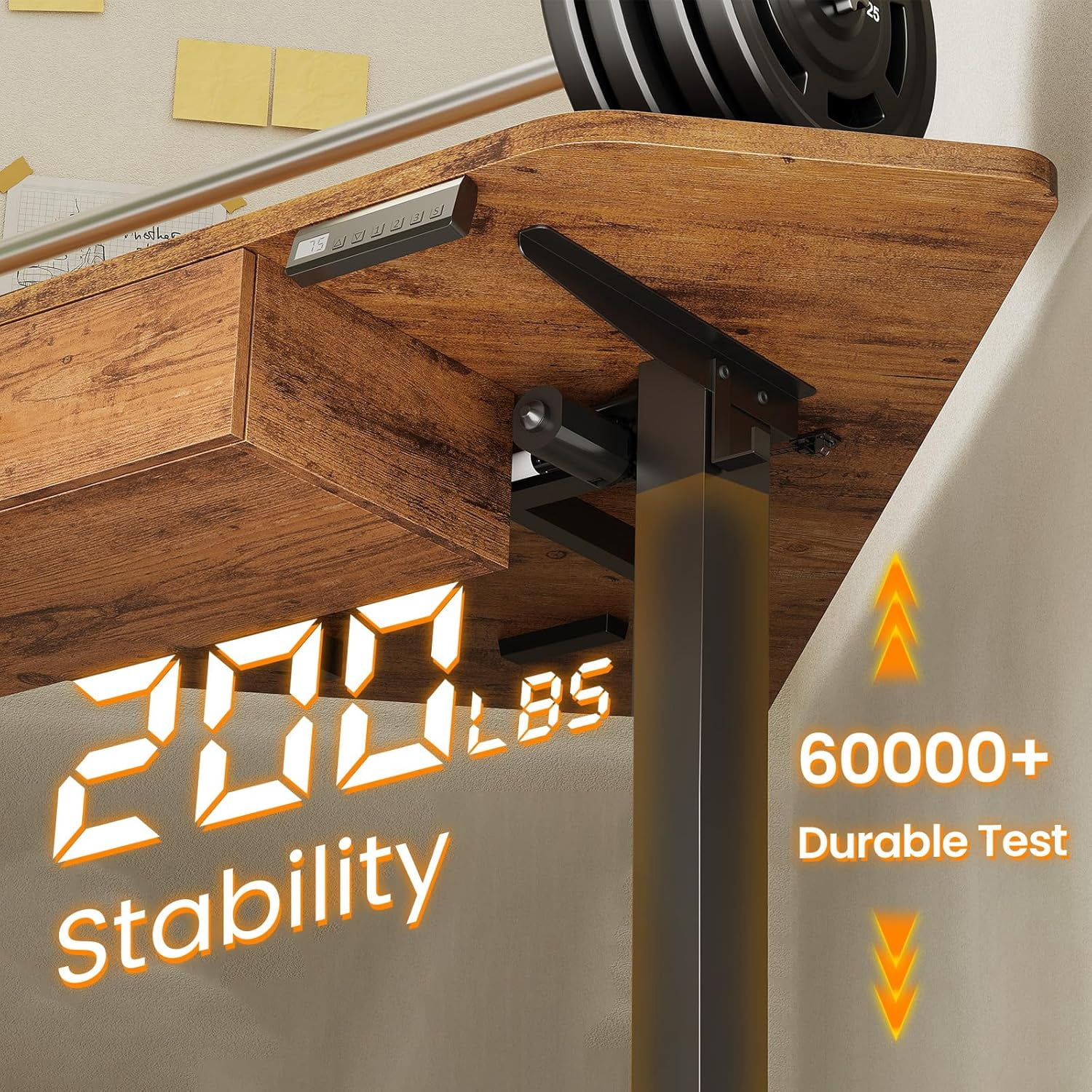 Standing Corner Desk with Drawer, Small Stand Up Desk with Power Outlets, Triangle Computer Desk for Home Office, Gaming Desk, Writing Desk, Rustic Brown