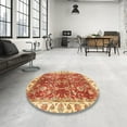 thumbnail image 3 of Ahgly Company Indoor Square Abstract Red Abstract Area Rugs, 3' Square, 3 of 6