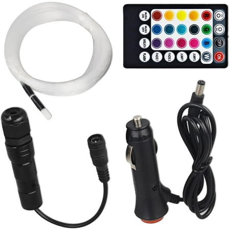 

WCX 1Set Car Fiber Optic LED Lights Multicolor RGBW Star Ceiling Roof Headliner Lights Fiber Optic Lights Kit 2W 12V-0614