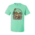 thumbnail image 2 of Wild Bobby Trendy Landscape With Daisies Cactus Monarch Butterfly Nature Lover Men Tee, Mint, Large, 2 of 6