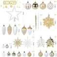 thumbnail image 7 of Alupssuc 106ct Christmas Balls Ornaments Set, Colorful Shatterproof Plastic Decorative Baubles for Xmas Tree Decor, Gold & White, 7 of 7