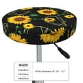 thumbnail image 4 of Kll Sunflowers Round Bar Chair Cushion Cover 14 Inch,Bar Stool Protector With Elastic, Soft Washable, 4 of 7