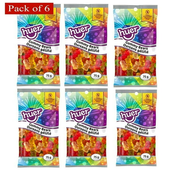 Huer Pocket Pals Gummy Bears 75g (Pack of 6) $4.99 ea.
