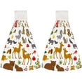 thumbnail image 2 of Hanging Towels 1 Pcs, Dish Towels Woodland Animals Absorbent Hand Towels with Hanging Loop Washcloth for Bathroom Kitchen, 2 of 6