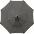 thumbnail image 4 of Abble 9ft Patio Umbrella with Crank 3-Tier Pagoda Outdoor Market Umbrella with 8 Ribs for Garden Deck Backyard Pool, Dark Grey, 4 of 6