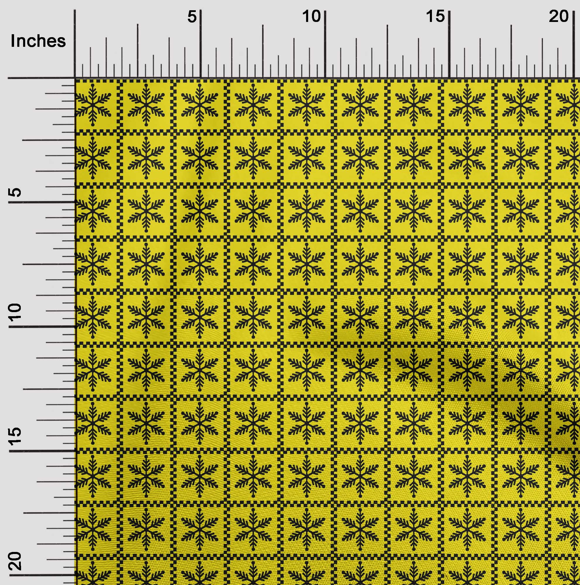 oneOone Polyester Spandex Yellow Fabric Merry Christmas Dress Material Fabric Print Fabric By The Yard 56 Inch Wide-C9Y
