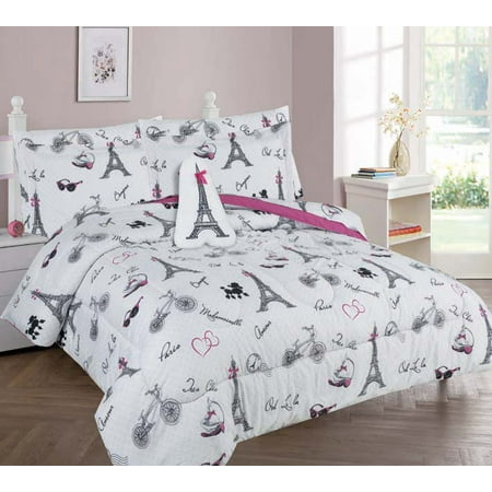 Golden Linens Full Size 8 Pieces Printed Comforter With Sheet Set