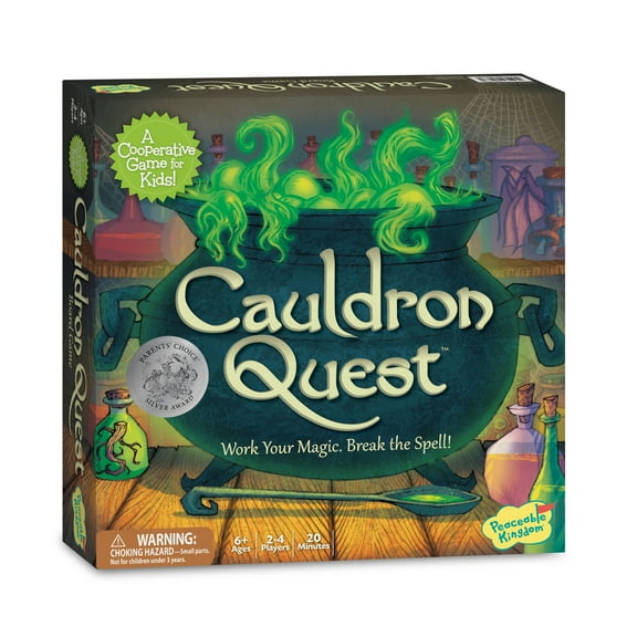 Peaceable Kingdom Cauldron Quest Game, Cooperative Game for Kids, 2 to 4 Players