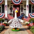 thumbnail image 2 of YingYouFu Patriotic Goose Outfits 4th of July Lawn Goose Clothes Fits 23" Cement Plastic Goose Statue for USA Independence Memorial Day for Yard Lawn Outdoor Garden, 2 of 9