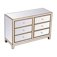 thumbnail image 4 of Elegant Decor Reflexion 6-Drawer Solid Wood and MDF Dresser in Gold, 4 of 8