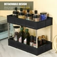 thumbnail image 4 of Amdohai 3-Layer Multifunctional Rolling Utility Cart with Detachable Baskets 4 Hooks Storage, 4 of 7