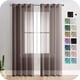 thumbnail image 1 of RHAFAYRE Transparent voile curtain 150x250cm Curtains with semi-transparent eyelets Modern living room Window Home Decorations Bedroom Kitchen Balcony Bovindo Light, Brown 2 pieces, 1 of 5