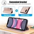 thumbnail image 2 of Allytechgroup Wallet Phone Case for iPhone XS/X, Built-in Credit Card Slot Shoulder Strap Wrtst Strap PU Leather RFID Blocking Shockproof Full Body Cover for Women Girls, Rosegold, 2 of 8