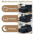 thumbnail image 5 of Comfy Couch,Gexpusm Oversized Armchair 43.7" Wide Large Modern Sofa for Living Room,Modern Recliner Chair,Upholstered Reading Chair, Single Sofa Lounge for Bedroom,Black, 5 of 8