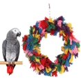 thumbnail image 1 of Cuerda de algodón de colores para pájaros, anillo colgante, loro, acicalamiento, cuidado, masticar, escalar, morder, juguete para cacatúa gris africana, periquito Conure, 1 of 5