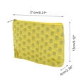 thumbnail image 2 of Bolsas de maquillaje planas rectangulares convenientes de 1 Pc para viajar, pequeñas, amarillas y grises, de poliéster, 2 of 5