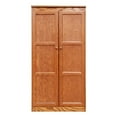 thumbnail image 1 of Pemberly Row Armoire Garde-Robe de 6 Pi de Hauteur 72"H X 30"L en Chêne, 1 of 11