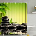 thumbnail image 4 of Cortinas de ducha impermeables 3D Cortina de baño de lino Decoración de baño Tipo 8 180x180cm Advancent HA6767-08B, 4 of 6