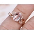 thumbnail image 3 of HeartsAndYou 2.1ct Natural Peach Morganite Stylish Floral Engagement Ring 14k SOLID Rose Gold, 3 of 8