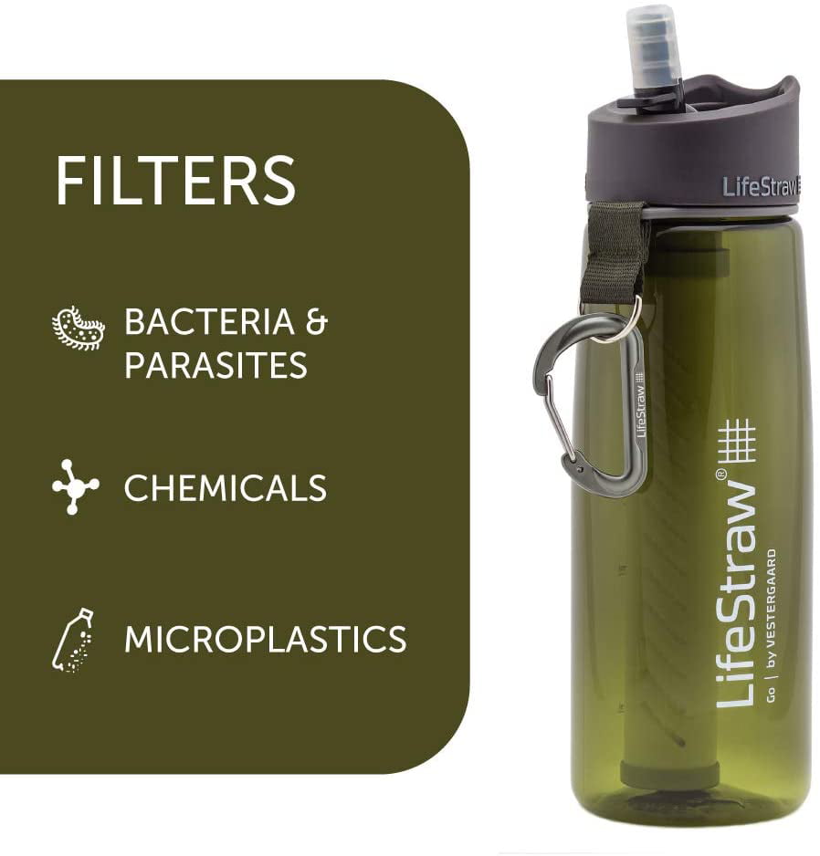 LifeStraw Play Kids Water Filter Bottle w/ 2-Stage Integrated Filter Straw 