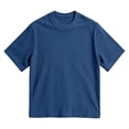 thumbnail image 4 of T-Shirt pour Hommes à Manches Courtes, Col Rond, Chandails de Base Bleus, T-Shirt d'Été pour Hommes, 4 of 4