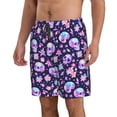 thumbnail image 2 of Fotbe crystal Skull flower cool Trajes de Baño Estampados para Hombre, Shorts de Verano de Secado Rápido, Ropa de Playa, Bañadores-Large, 2 of 6