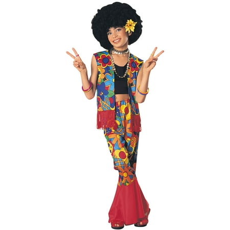 Girl's Flower Power Hippie Costume